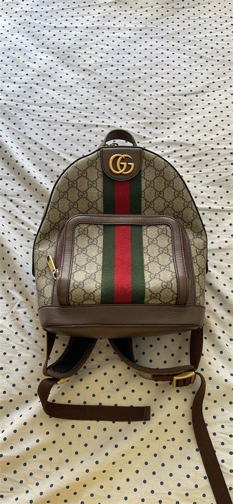 fake brown gucci backpack with red and blue straps|gucci backpack drawstring.